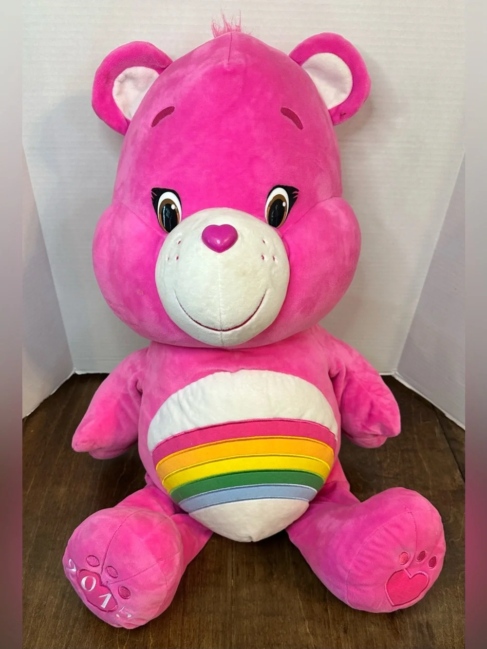 Care Bear Cheer Rainbow XL Pink Plush 32